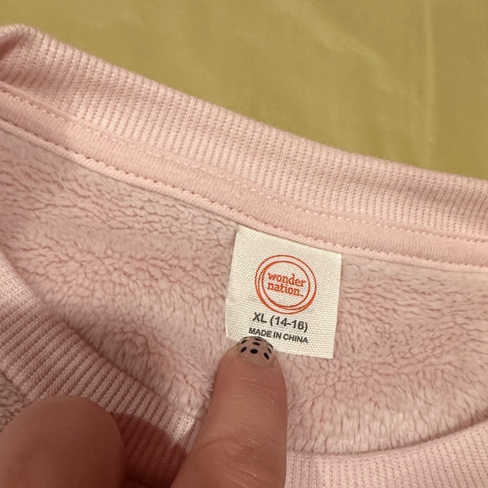 Pink Unicorn Sweatshirt with Star Accents size 14/16 XL - Picture 2 of 5